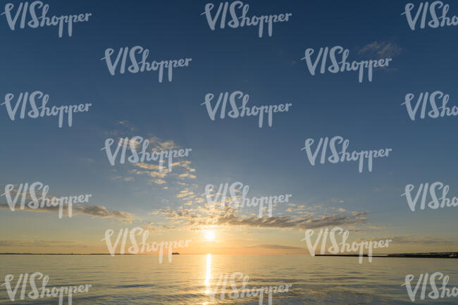 sunset with few clouds
