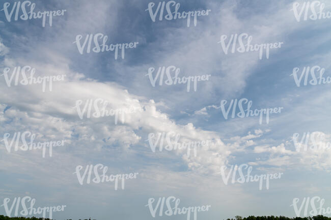 sky with thin layer of clouds