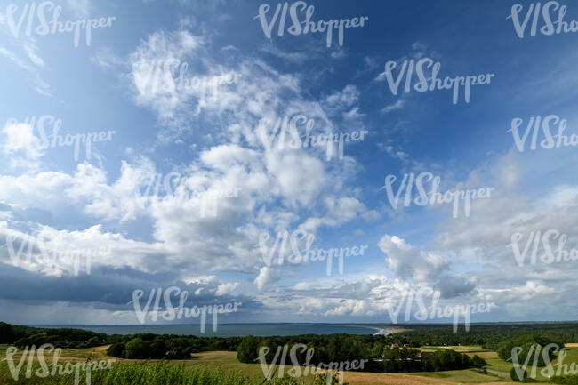 sky with many white clouds