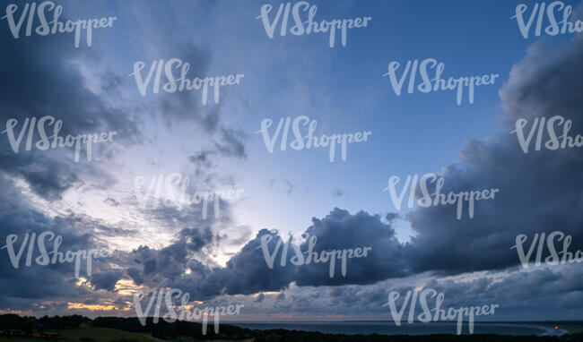 sunset with clouds