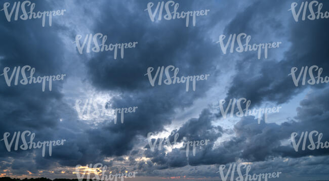 sunset in a stormy sky