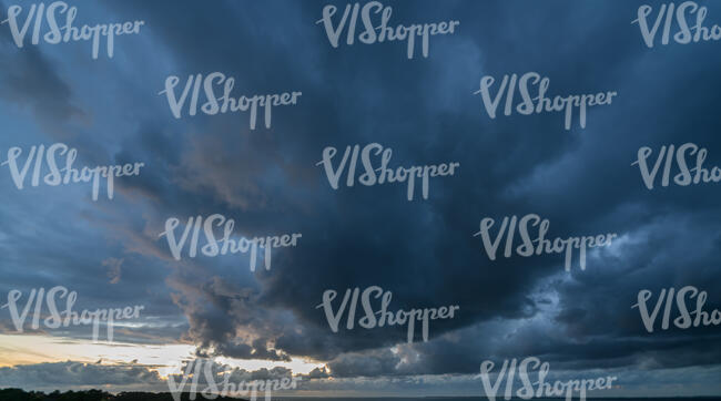 stormy sky at sunset