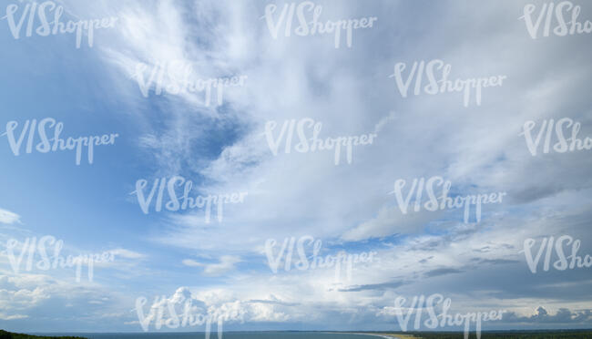 sky with thin large clouds