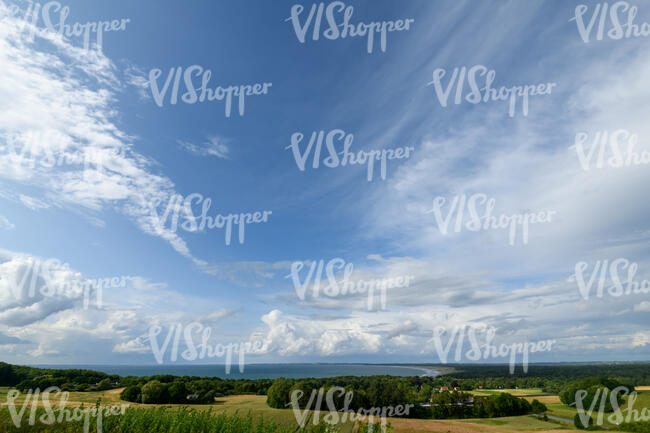 beautiful sky with light white clouds