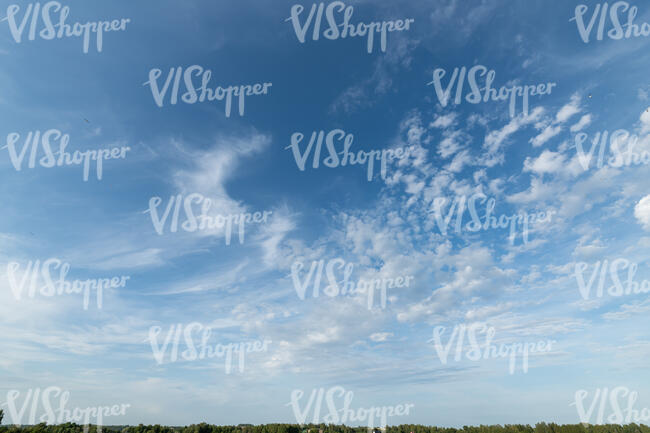 sky with little white clouds