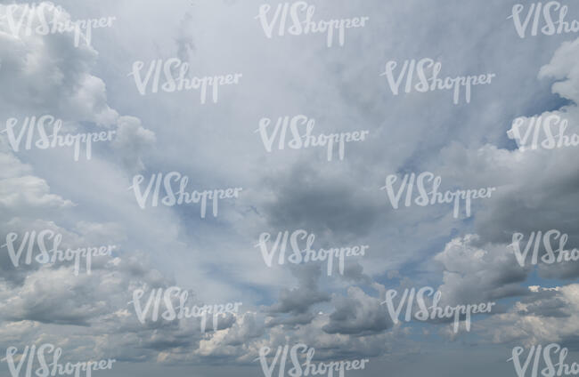 sky covered with cumulus clouds