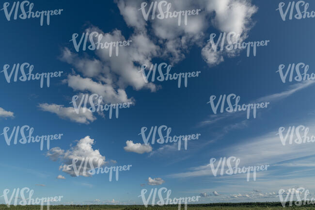 deep blue sky with some little clouds