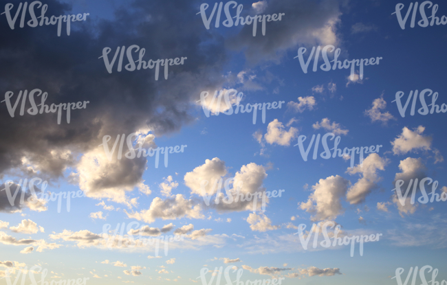 evening sky with different clouds