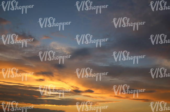 sunset sky with clouds