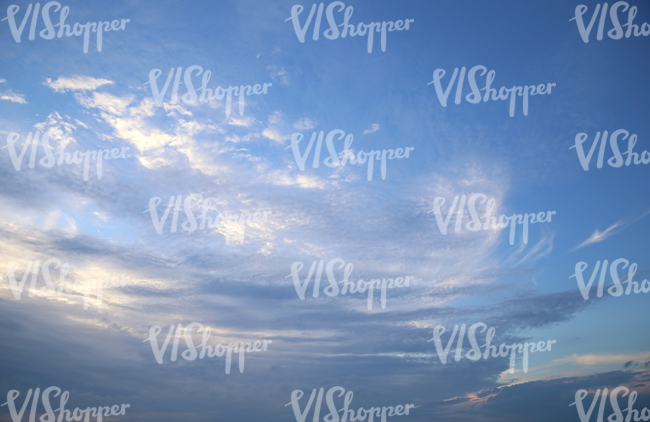 afternoon sky with cirrus clouds