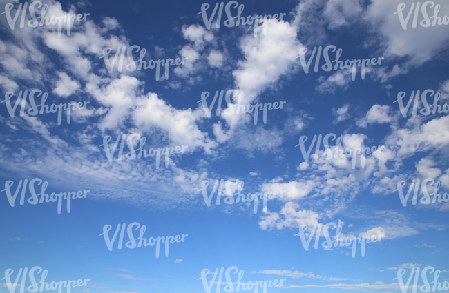 deep blue sky with some small clouds