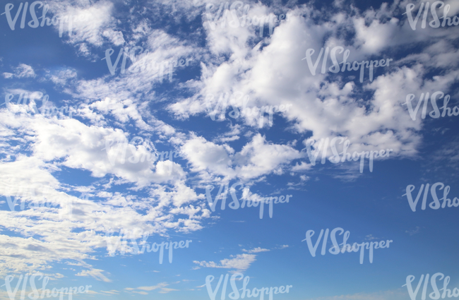 blue sky with quite many white clouds