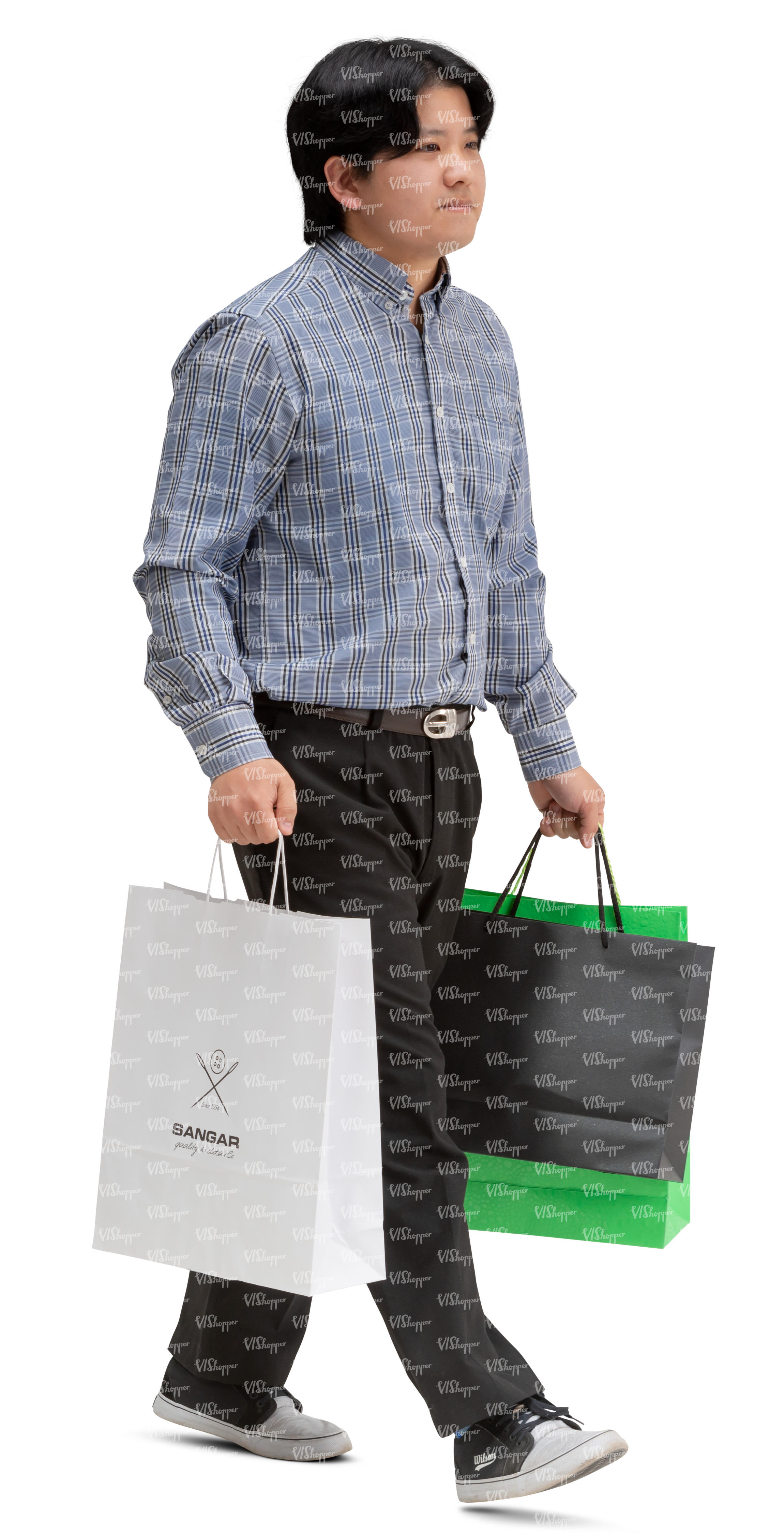 shopping bag man