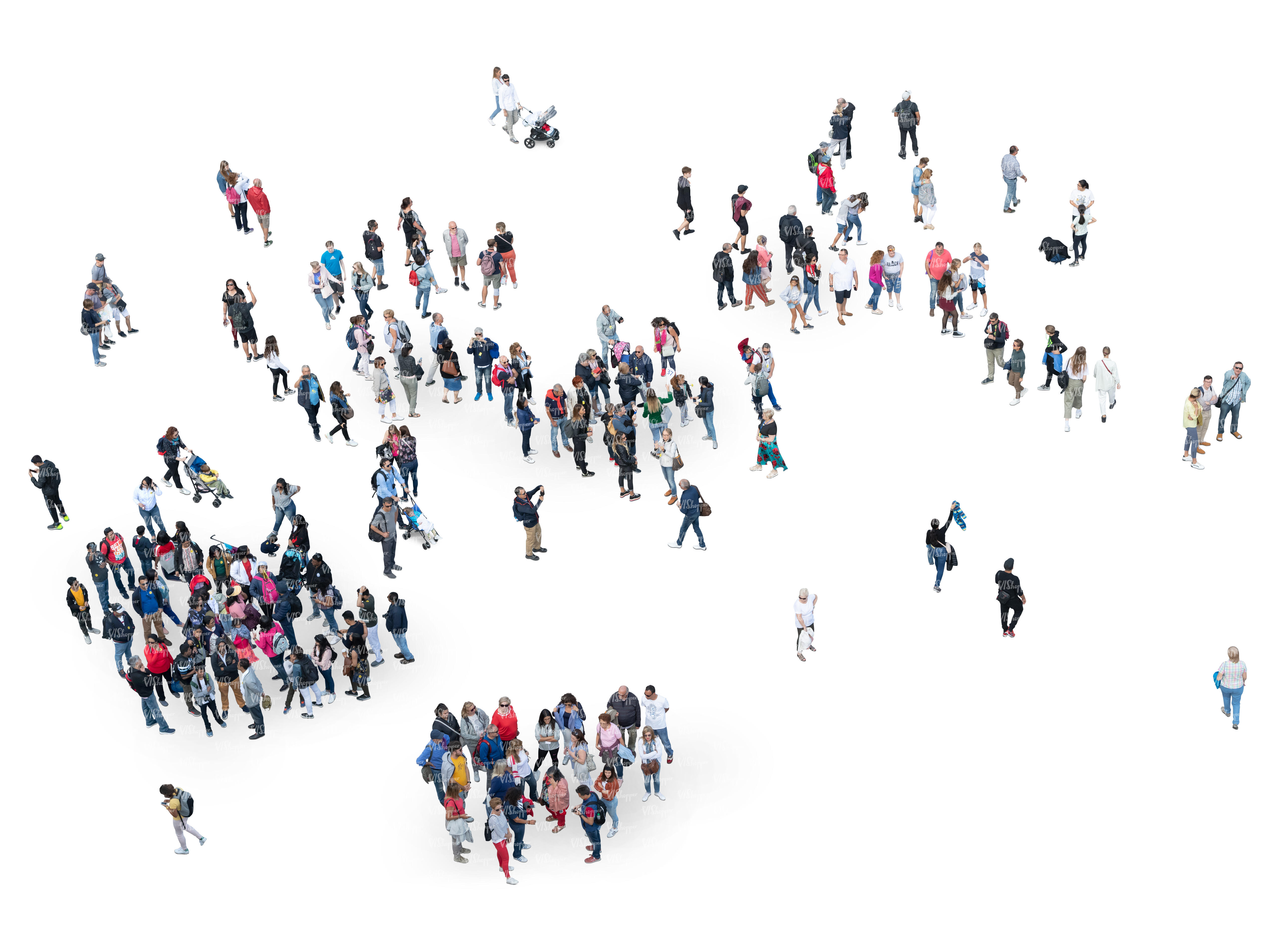 large group of people seen from above - VIShopper 