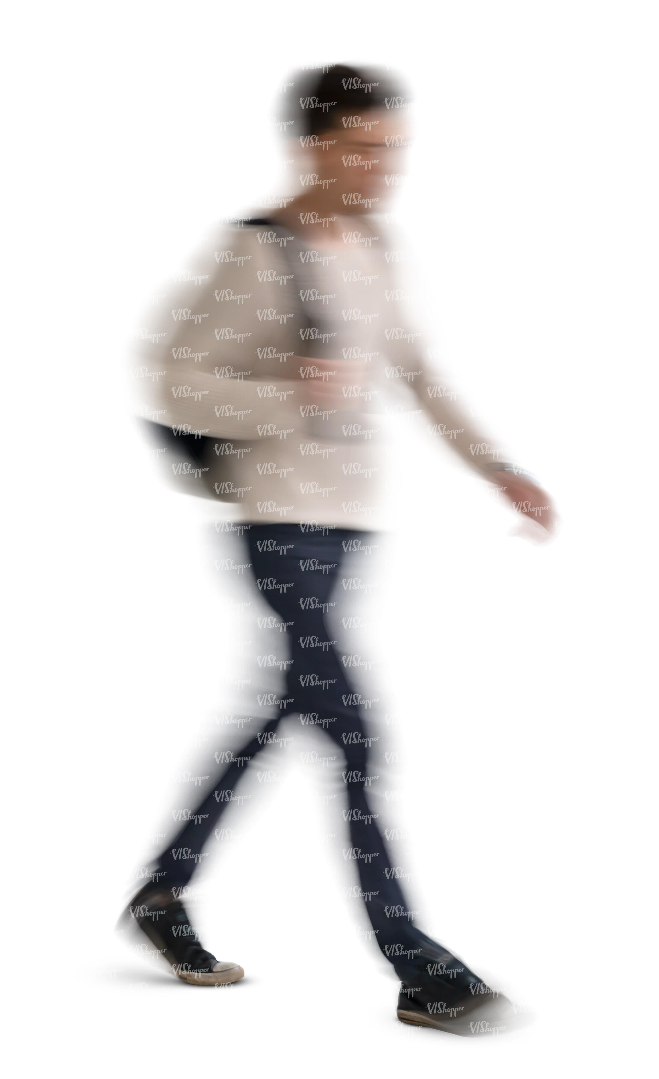 motion blurred man walking - VIShopper