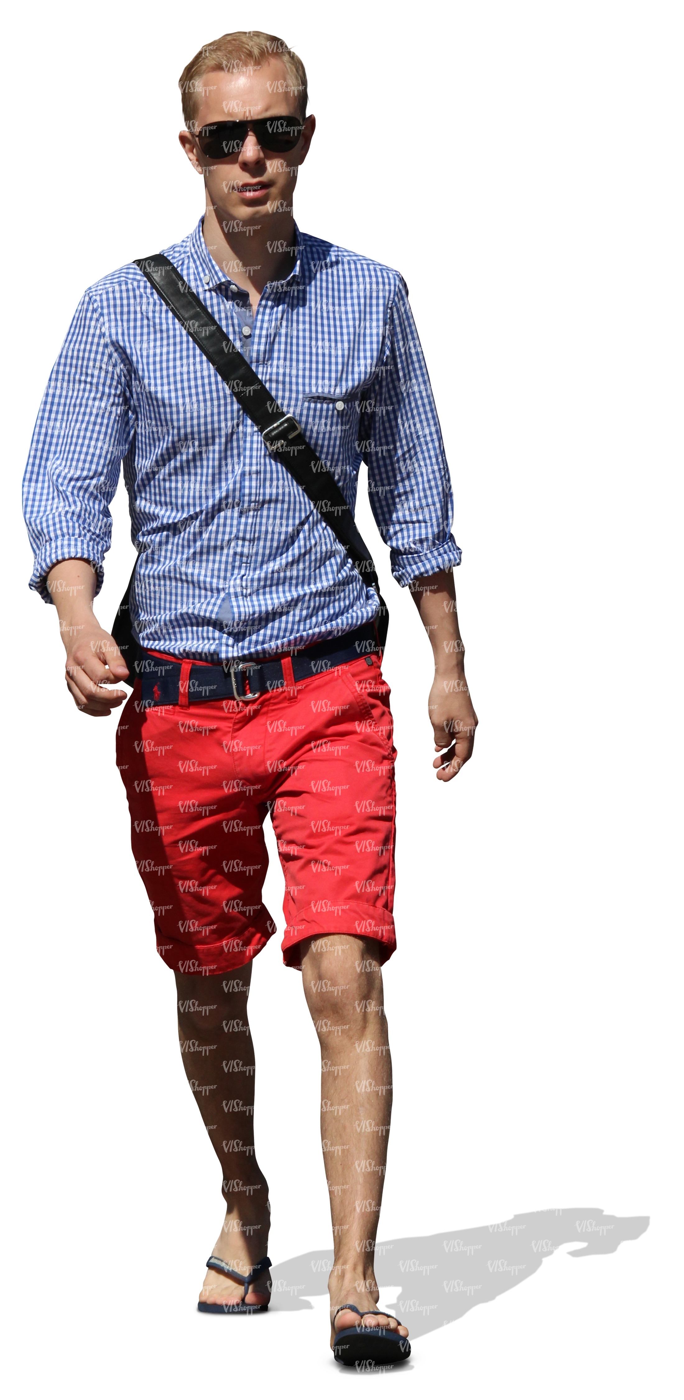 Red sales walking shorts
